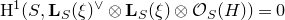 normal upper H Superscript 1 Baseline left parenthesis upper S comma bold upper L Subscript upper S Baseline left parenthesis xi right parenthesis Superscript or Baseline circled times bold upper L Subscript upper S Baseline left parenthesis xi right parenthesis circled times script upper O Subscript upper S Baseline left parenthesis normal upper H right parenthesis right parenthesis equals 0