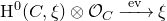 normal upper H Superscript 0 Baseline left parenthesis upper C comma xi right parenthesis circled times script upper O Subscript upper C Baseline right arrow Overscript normal e normal v Endscripts xi