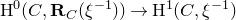 normal upper H Superscript 0 Baseline left parenthesis upper C comma bold upper R Subscript upper C Baseline left parenthesis xi Superscript negative 1 Baseline right parenthesis right parenthesis right arrow normal upper H Superscript 1 Baseline left parenthesis upper C comma xi Superscript negative 1 Baseline right parenthesis