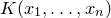 upper K left parenthesis x 1 comma ellipsis comma x Subscript n Baseline right parenthesis