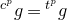 Superscript c Super Superscript p Baseline g equals Superscript t Super Superscript p Baseline g