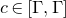c element of left bracket normal upper Gamma comma normal upper Gamma right bracket