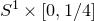 upper S Superscript 1 Baseline times left bracket 0 comma 1 divided by 4 right bracket