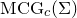 MCG Subscript c Baseline left parenthesis normal upper Sigma right parenthesis