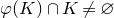 phi left parenthesis upper K right parenthesis intersection upper K not equals empty set