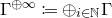 normal upper Gamma Superscript circled plus normal infinity Baseline colon equals circled plus Subscript i element of double struck upper N Baseline normal upper Gamma