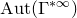 Aut left parenthesis normal upper Gamma Superscript asterisk normal infinity Baseline right parenthesis