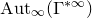 Aut Subscript normal infinity Baseline left parenthesis normal upper Gamma Superscript asterisk normal infinity Baseline right parenthesis