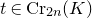 t element of normal upper C normal r Subscript 2 n Baseline left parenthesis upper K right parenthesis