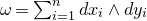 omega equals sigma summation Underscript i equals 1 Overscript n Endscripts d x Subscript i Baseline and d y Subscript i