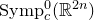 Symp Subscript c Superscript 0 Baseline left parenthesis double struck upper R Superscript 2 n Baseline right parenthesis