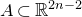 upper A subset of double struck upper R Superscript 2 n minus 2