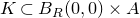 upper K subset of upper B Subscript upper R Baseline left parenthesis 0 comma 0 right parenthesis times upper A