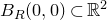 upper B Subscript upper R Baseline left parenthesis 0 comma 0 right parenthesis subset of double struck upper R squared