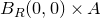 upper B Subscript upper R Baseline left parenthesis 0 comma 0 right parenthesis times upper A