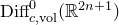 Diff Subscript c comma vol Superscript 0 Baseline left parenthesis double struck upper R Superscript 2 n plus 1 Baseline right parenthesis