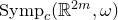 Symp Subscript c Baseline left parenthesis double struck upper R Superscript 2 m Baseline comma omega right parenthesis