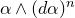 alpha and left parenthesis d alpha right parenthesis Superscript n