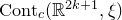 Cont Subscript c Baseline left parenthesis double struck upper R Superscript 2 k plus 1 Baseline comma xi right parenthesis