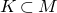upper K subset of upper M