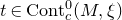 t element of Cont Subscript c Superscript 0 Baseline left parenthesis upper M comma xi right parenthesis