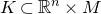upper K subset of double struck upper R Superscript n Baseline times upper M