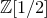 double struck upper Z left bracket 1 divided by 2 right bracket