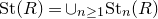 St left parenthesis upper R right parenthesis equals union Subscript n greater than or equals 1 Baseline St Subscript n Baseline left parenthesis upper R right parenthesis