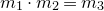 m 1 dot m 2 equals m 3