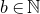 b element of double struck upper N