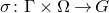 sigma colon normal upper Gamma times normal upper Omega right arrow upper G