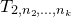 upper T Subscript 2 comma n 2 comma ellipsis comma n Sub Subscript k Subscript