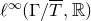 script l Superscript normal infinity Baseline left parenthesis normal upper Gamma divided by upper T overbar comma double struck upper R right parenthesis
