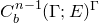 upper C Subscript b Superscript n minus 1 Baseline left parenthesis normal upper Gamma semicolon upper E right parenthesis Superscript normal upper Gamma