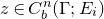 z element of upper C Subscript b Superscript n Baseline left parenthesis normal upper Gamma semicolon upper E Subscript i Baseline right parenthesis