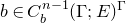b element of upper C Subscript b Superscript n minus 1 Baseline left parenthesis normal upper Gamma semicolon upper E right parenthesis Superscript normal upper Gamma