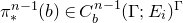 pi Subscript asterisk Superscript n minus 1 Baseline left parenthesis b right parenthesis element of upper C Subscript b Superscript n minus 1 Baseline left parenthesis normal upper Gamma semicolon upper E Subscript i Baseline right parenthesis Superscript normal upper Gamma