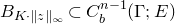 upper B Subscript upper K dot StartMetric z EndMetric Sub Subscript normal infinity Baseline subset of upper C Subscript b Superscript n minus 1 Baseline left parenthesis normal upper Gamma semicolon upper E right parenthesis