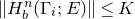 StartMetric upper H Subscript b Superscript n Baseline left parenthesis normal upper Gamma Subscript i Baseline semicolon upper E right parenthesis EndMetric less than or equals upper K