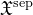 German upper X Superscript sep