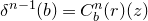 delta Superscript n minus 1 Baseline left parenthesis b right parenthesis equals upper C Subscript b Superscript n Baseline left parenthesis r right parenthesis left parenthesis z right parenthesis