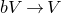 b upper V right arrow upper V