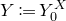 upper Y colon equals upper Y 0 Superscript upper X