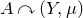 upper A clockwise top semicircle arrow left parenthesis upper Y comma mu right parenthesis