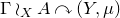 normal upper Gamma wreath product Subscript upper X Baseline upper A clockwise top semicircle arrow left parenthesis upper Y comma mu right parenthesis