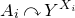 upper A Subscript i Baseline clockwise top semicircle arrow upper Y Superscript upper X Super Subscript i