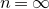 n equals normal infinity