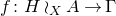 f colon upper H wreath product Subscript upper X Baseline upper A right arrow normal upper Gamma