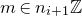 m element of n Subscript i plus 1 Baseline double struck upper Z