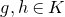 g comma h element of upper K